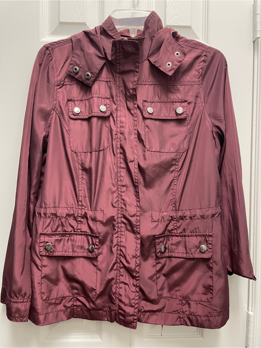 Ashley By 26 International Maroon Utility Jacket